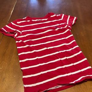 Red and white striped t-shirt